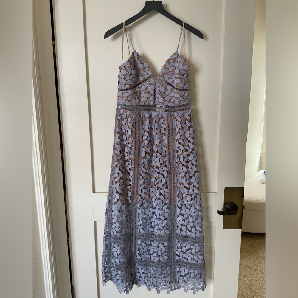 Self Portrait Azaelea Lace Dress in Lilac